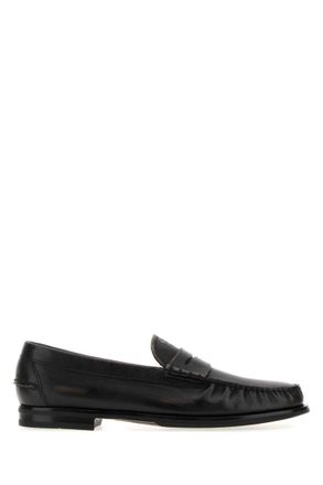 Prada Black Leather Loafers