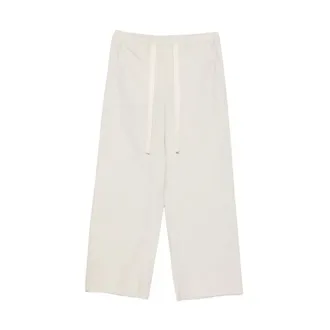 Max Mara Wide Trousers, female, White, Size: 2XS Argenta Drawstring Trousers