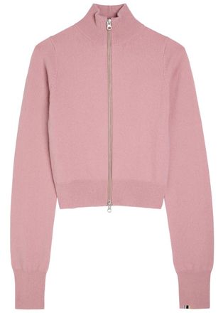 Extreme Cashmere Extreme Cashmere N&deg;302 Lemon Cashmere-blend Cardigan - Pink - One Size