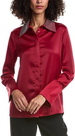 Joseph Ribkoff Rhinestones Collar Top