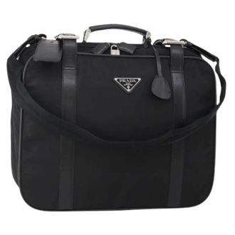 Prada Pre-owned Vintage Nylon Boston Bag - Dames - Pre-owned - Zwart - Maat: ONE Size Nylon