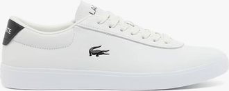 Lacoste Baseshot Evo Mens Court Trainers White/black Leather - Size UK 7