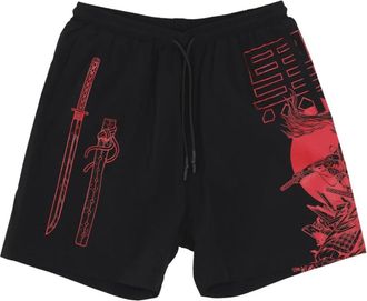 Dolly Noire Musashi Outline Zwemshorts Zwart/Multi - Heren - Strandmode - Zwart - XL - Nylon - Badmode