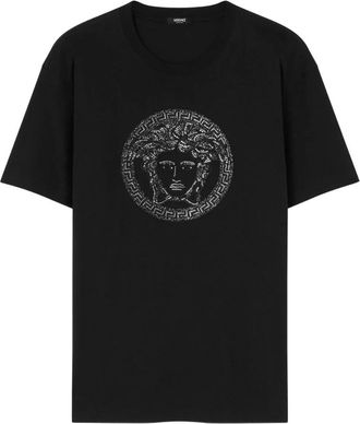 Versace Dames, Tops, Zwart, Maat: 2XS Katoen