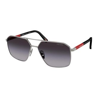 Prada Zonnebril Linea Rossa PS A50S - Heren - Zonnebrillen - Grijs - 60 MM - Accessoires