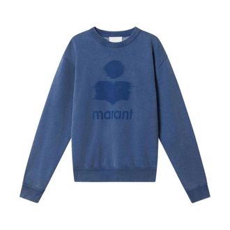 Isabel Marant Heren, Sweatshirts & Hoodies, Blauw, Maat: M Katoen