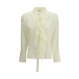 Alexander McQueen Alexander McQueen, Shirts, female, White, Size: XS Silk Shirt