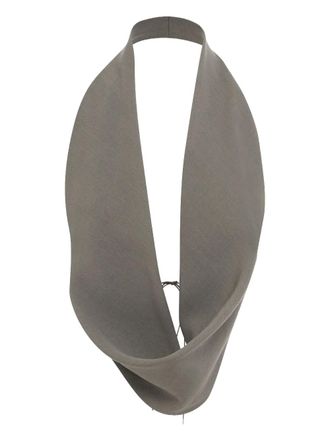 Alex Perry halterneck top - women - Virgin Wool/Cotton/Viscose - 12 - Grey