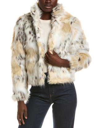 Noize Katryn Short Vegan Fur Coat