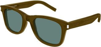 Saint Laurent Klassieke SL 51 Zonnebril - Heren - Zonnebrillen - Bruin - 50 MM - Accessoires