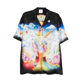 Casablanca Short Sleeve Shirts, male, Multicolor, Size: L Casa Way Short-Sleeve Shirt
