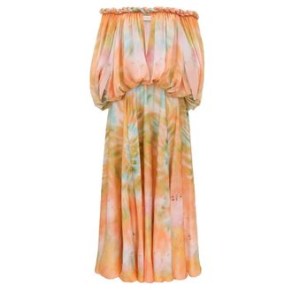 Zimmermann Luna Twist Billow Gown - female - Zimmermann - Maxi Dresses - Multicolor - S - Dresses