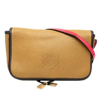 Loewe Pre-owned LOEWE Leather Perforated Anagram Crossbody Ladies LJL0A3NG0WW3BO00