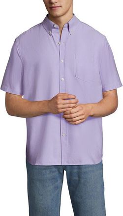Lands End Short Sleeve Sail Rigger Shirt in Pale Deep Lilac at Nordstrom, Size Xx-Large