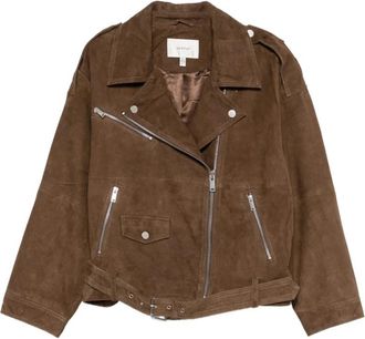 Gestuz Vida Jacket - Dames - Leren en Su&egrave;de Jassen - Bruin - M - Leer - Jassen