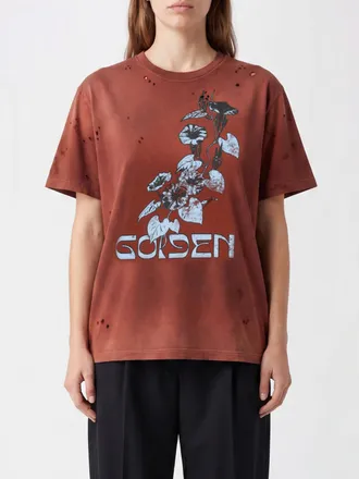 Golden Goose T-shirts in cotone stampata con rotture