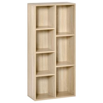 HOMCOM Estanter&iacute;a para libros 50x24x106 cm roble