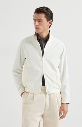 Brunello Cucinelli Gabardine outerwear jacket in Off-White at Nordstrom, Size 54 It