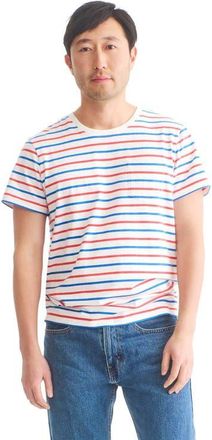 primary Unisex Fit Stripe Easy Tee In Blueberry in Blueberry Strawberry Stripe at Nordstrom, Size Xx-Large