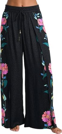 Sunshine 79 Womens Cascade Blooms Beach Pant In Black