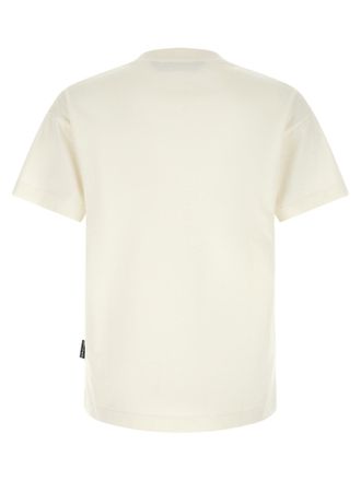 Palm Angels Logo-Embroidered Crew Neck T-shirt - Cream