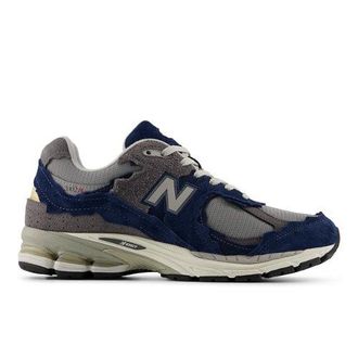 New Balance Mens M2002D in Blue/Grey Suede/Mesh, size 10.5