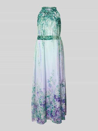 Marc Cain Maxikleid mit Bindeg&uuml;rtel in Gruen, Gr&ouml;&szlig;e 34