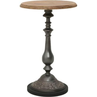 vidaXL Mesa Auxiliar De Madera De Abeto Maciza Marr&oacute;n 40x64 Cm Vidaxl