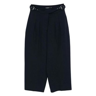 Ralph Lauren Zattary Cropped Pleated Broeken - Dames - Broeken - Zwart - Maat: S Nylon