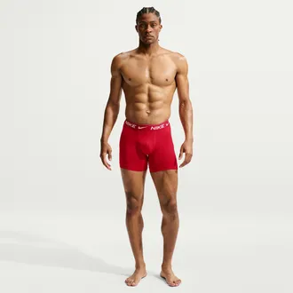Nike Mens Ultra Comfort Dri-FIT Boxer Briefs (3-Pack) in Red | KE1257-612