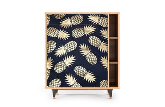 StoryZ Aparador azul y amarillo 2 cajones y 2 puertas L 94 cm