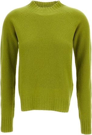 Drumohr Ronde hals gebreid - Dames - Ronde hals truien - Groen - S - Wol - Truien & Vesten