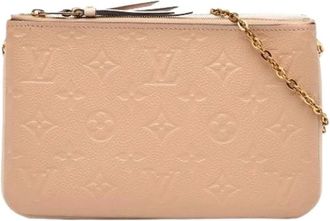 Louis Vuitton Pre-owned Clutches, female, Beige, Size: ONE SIZE Pre-owned Vintage Leather Crossbody Bag