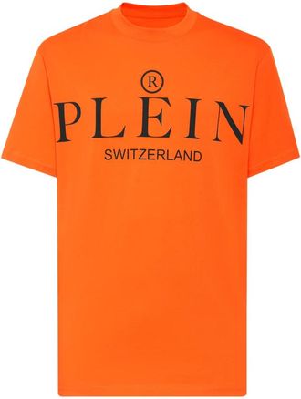 Philipp Plein T-Shirt Ronde Hals Iconic Plein - unisex - T-shirts - Oranje - XL - Katoen - Tops