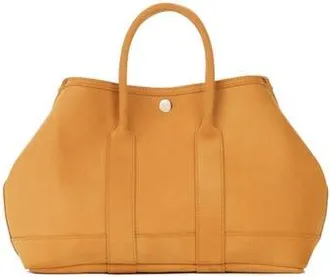Ezra Arthur Audrey Velvet Leather Top Handle Bag in Honey at Nordstrom