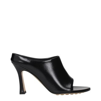 Bottega Veneta Frog Sandalen Damens Leder Schwarz