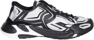 Dolce & Gabbana Zwarte Sneakers Aw 23 Amandel Teen - Heren - Sneakers - Zwart - 40 EU - Polyester - Schoenen