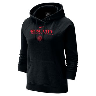 Nike Portland Thorns Phoenix Fleece Nike Womens Oversized Hoodie in Black | W31855PTOR26-BLK
