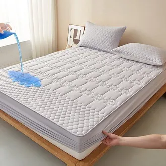 OEM Funda Colch&oacute;n + 2 Almohada, Tpu Impermeable Transpirable, Colchones 28 Cm Grosor, Pasta Jud&iacute;as Rojas Diamante, 200200 Cm + Almohada 4874 Cm