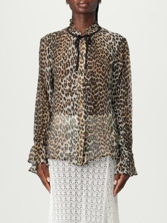 Ganni Shirt GANNI Woman color Brown