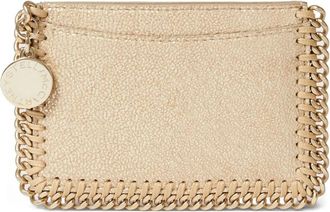 Stella McCartney Falabella chain-trim cardholder - women - Recycled Polyester/Polyester - One Size - Neutrals