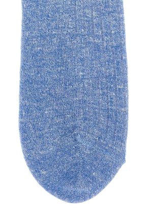 Gallo Mens Melange Light Blue Stretch Linen Blend Socks Egeo Calze