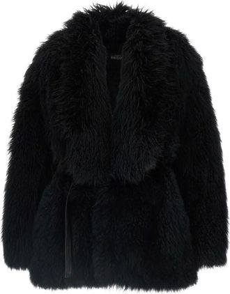 Giovanni Bedin Jas met ceintuur - Zwart