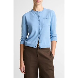 Vince Pocket Wool & Cashmere Blend Cardigan in Hydra at Nordstrom, Size Xx-Small