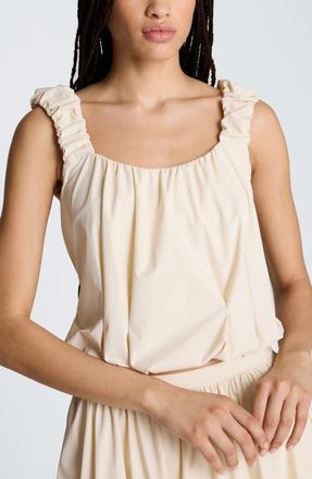 Kenneth Cole Ruched Crop Tank in Oyster at Nordstrom, Size X-Large
