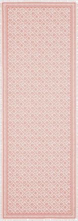 Tory Burch Sciarpa in misto lana e seta con monogramma e bordi sfrangiati
