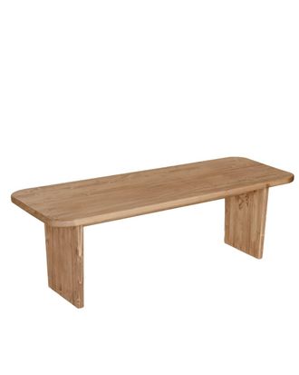 Deco Wood Mesa de centro de madera maciza marr&oacute;n 140x60cm
