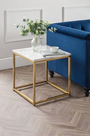 Julian Bowen Scala Square Side Table in Gold