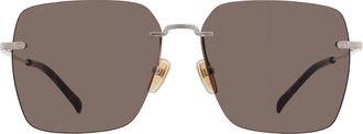 Gucci Brown Square Ladies Sunglasses GG1955SA 002 60