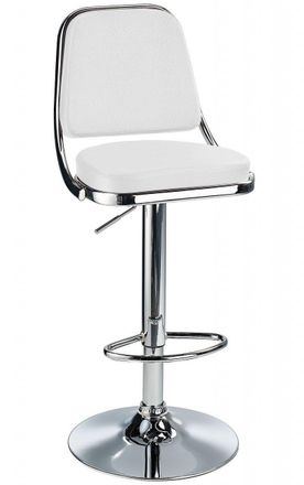 Netfurniture Romano Breakfast Bar Stool - White Height Adjustable